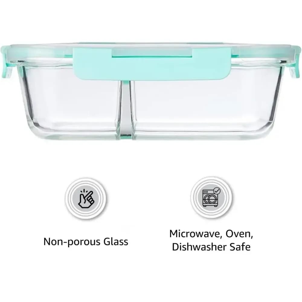 Solimo Microwave Safe Two Compartment Lunch Box for Office — view 3